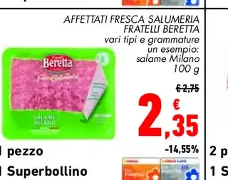 Affettati freschi salumeria Fratelli Beretta