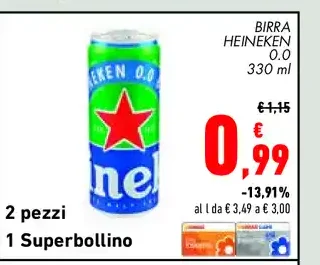 Birra Heineken 0.0