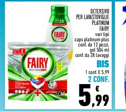 Detersivo per lavastoviglie Fairy Platinum