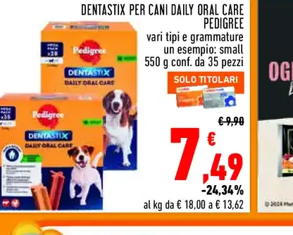 Dentastix per cani Daily Oral Care Pedigree