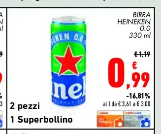 Birra Heineken 0.0 330 ml