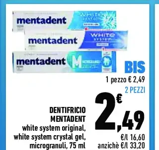 Dentifricio Mentadent