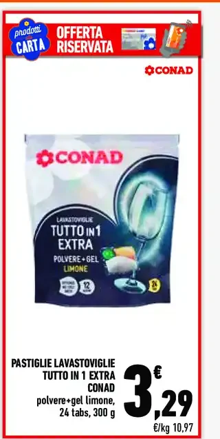 Pastiglie lavastoviglie Tutto in 1 Extra Conad