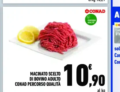 Macinato scelto di bovino adulto