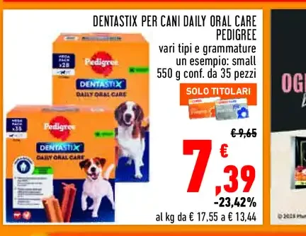 Dentastix per cani Daily Oral Care Pedigree