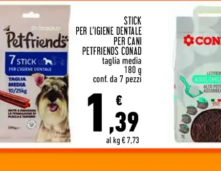 Stick per l’igiene dentale per cani Petfriends Conad