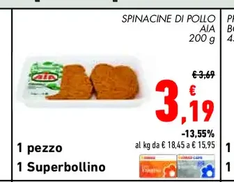 Spinacine di pollo Aia 200 g