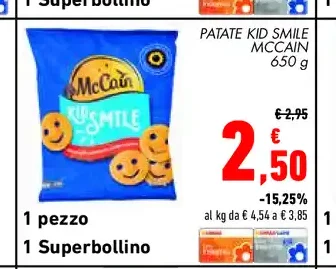 Patate Kid Smile McCain 650 g