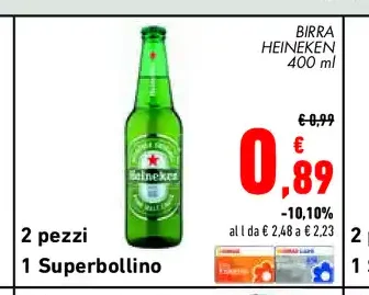 Birra Heineken 400 ml