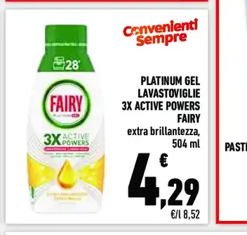 Platinum Gel Lavastoviglie Fairy