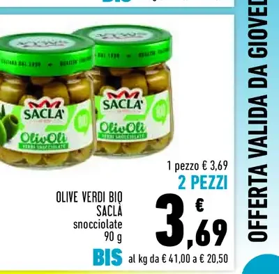 Olive verdi bio Saclà