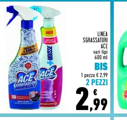 Sgrassatori Ace vari tipi 600 ml