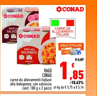 Ragù alla bolognese Conad