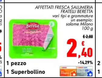 Affettati freschi salumeria fratelli Beretta