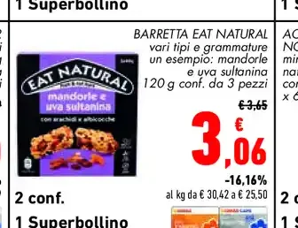 Barretta Eat Natural 120 g x 3 pezzi
