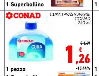 Cura lavastoviglie Conad 250 ml