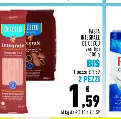 Pasta integrale De Cecco
