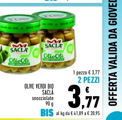 Olive verdi bio Saclà