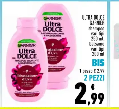 Shampoo e balsamo Garnier Ultra Dolce