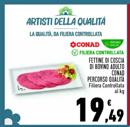 Fettine di coscia di bovino adulto