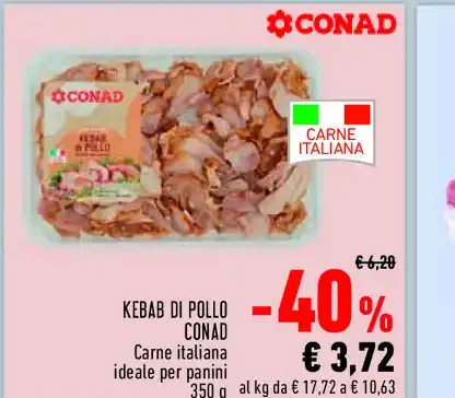 Kebab di pollo Conad