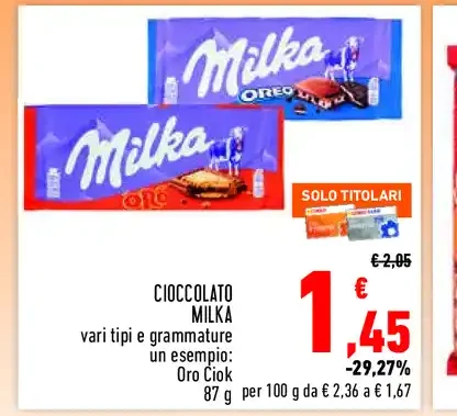 Cioccolato Milka