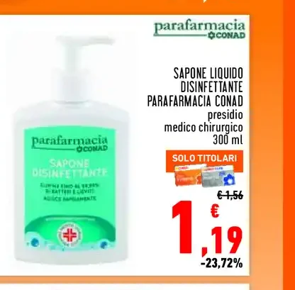 Sapone liquido disinfettante Parafarmacia Conad