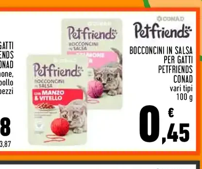 Bocconcini in salsa per gatti Petfriends Conad