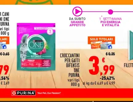 Croccantini per gatti Bifensis One Purina