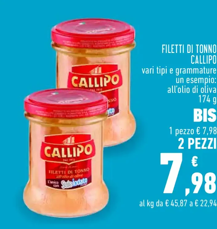 Filetti di tonno Callipo all'olio di oliva 174 g