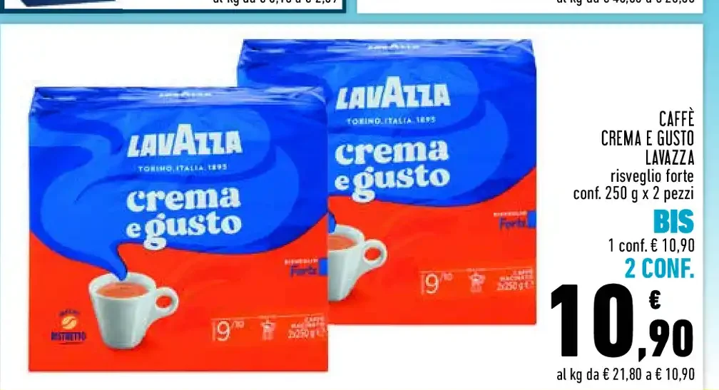 Caffè Crema e Gusto Lavazza 250 g x 2
