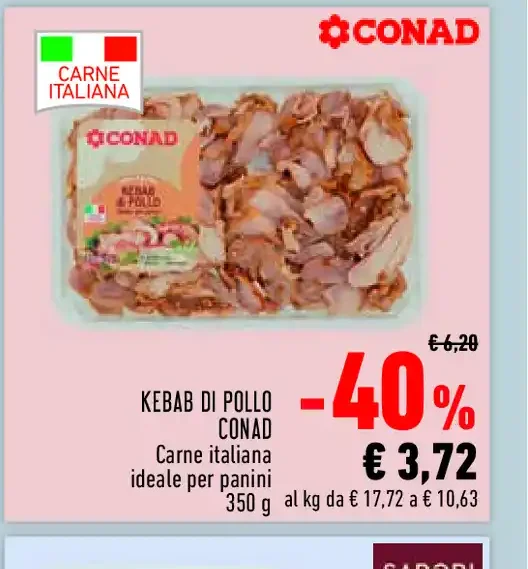 Kebab di pollo Conad