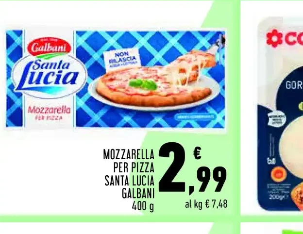 Mozzarella per pizza Santa Lucia Galbani