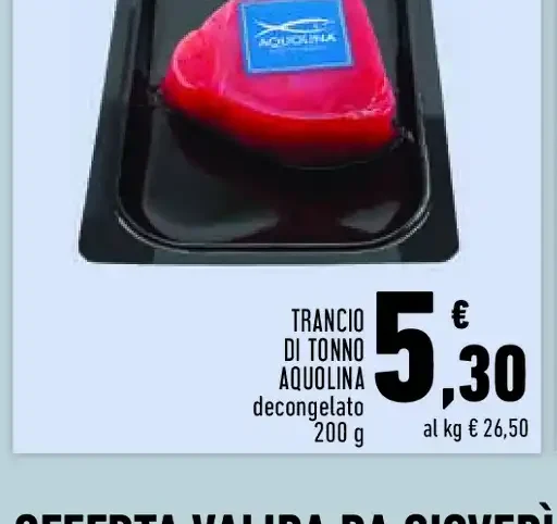 Trancio di tonno a pinna gialla