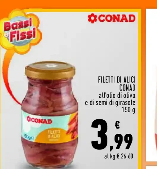Filetti di alici Conad