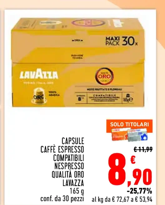 Capsule caffè espresso compatibili Nespresso qualità Lavazza