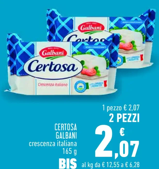 Certosa Galbani crescenza italiana 165 g