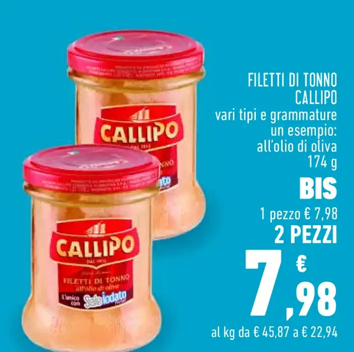 Filetti di tonno Callipo all'olio di oliva 174 g