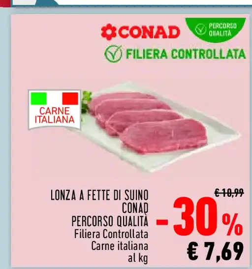 Lonza a fette di suino Conad