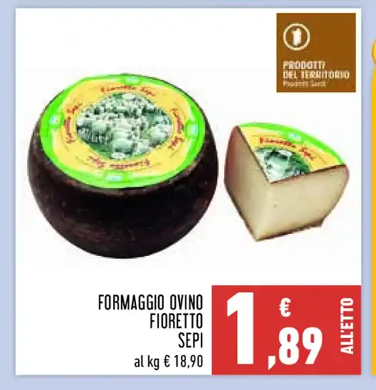 Formaggio ovino Fioretto Sepi