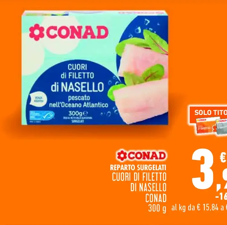 Cuori di filetto di nasello Conad