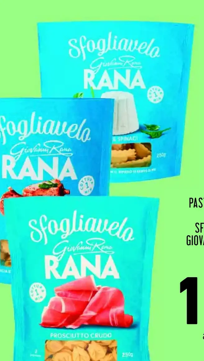 Pasta fresca ripiena Sfogliavelo Giovanni Rana, vari tipi