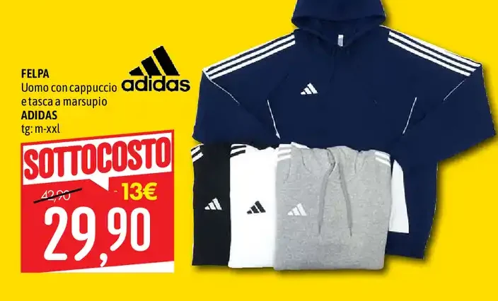 Felpa uomo con cappuccio Adidas