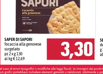 Focaccia alla genovese surgelata