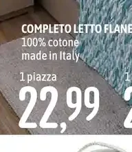 Completo letto flanella