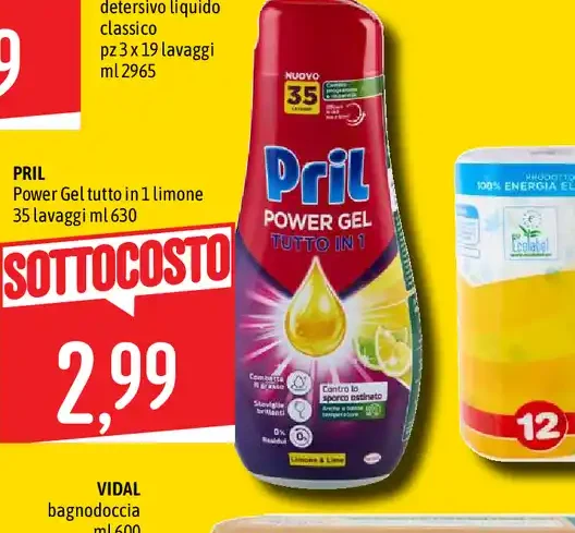 Detersivo piatti Pril Power Gel Limone