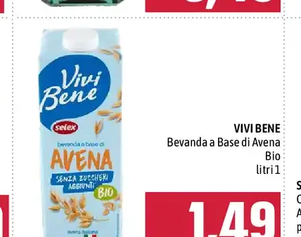Bevanda d'avena bio Vivi Bene