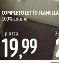 Completo letto flanella