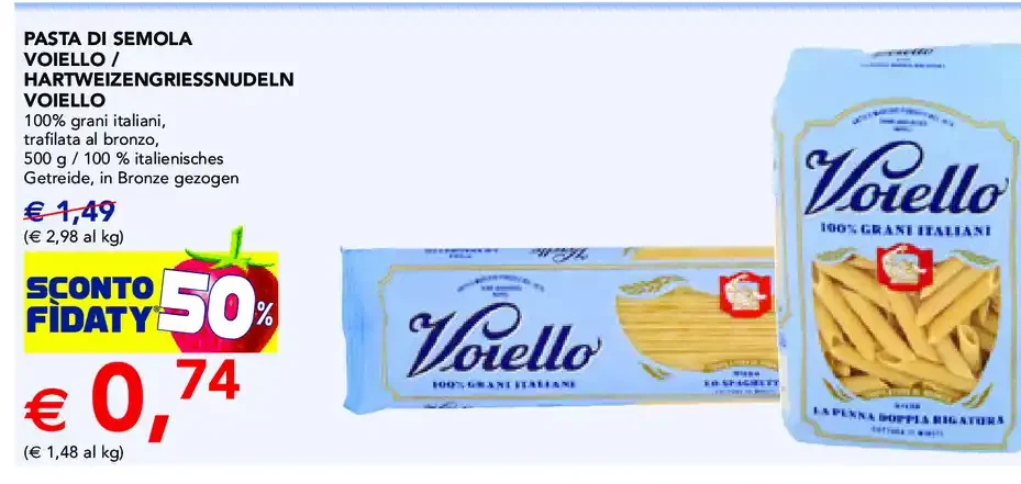 Pasta di semola Voiel​​lo
