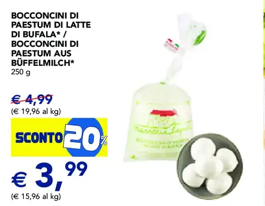 Bocconcini di Paestum di latte di bufala